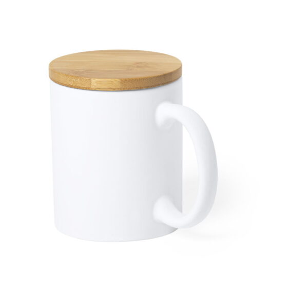 Taza publicitaria de cerámica blanca 370 ml - YOTEL