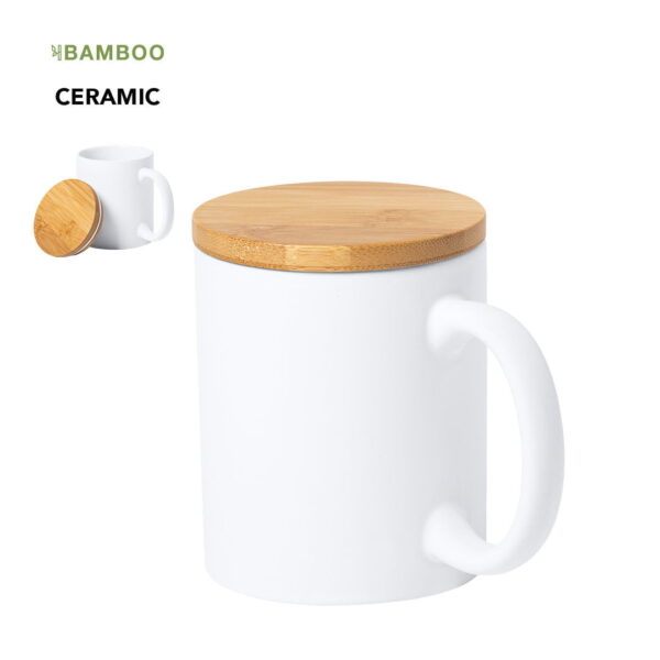 Taza publicitaria de cerámica blanca 370 ml - YOTEL