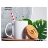 Taza publicitaria de cerámica blanca 370 ml - YOTEL