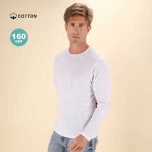 Camiseta adulto blanca manga larga Plint